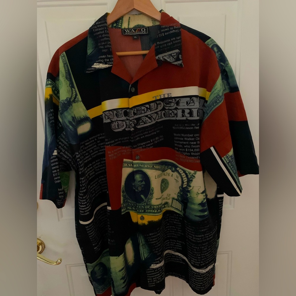 Wasso Collection Mens Graphic Casual Shirt - XL